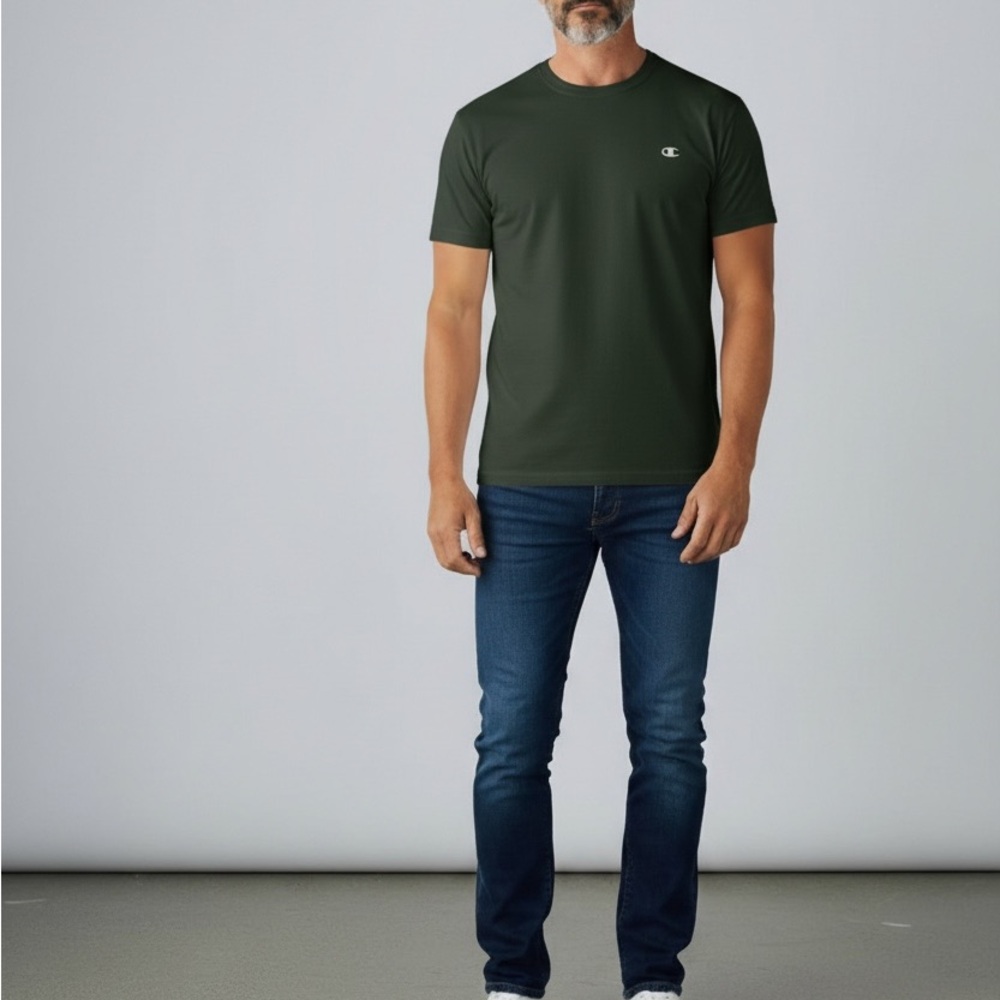 Champion Short Sleeve Crew Neck Classic Jersey T-Shirt (Men's) Size Large